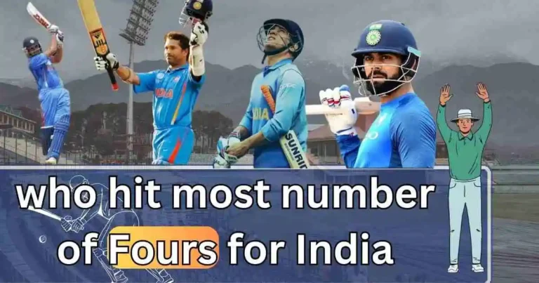 Most fours in international cricket by indian