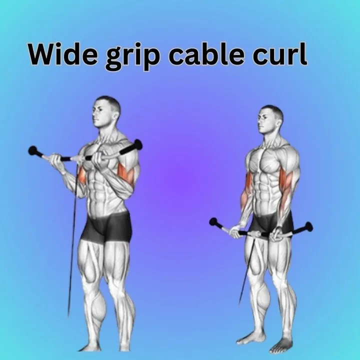 wide grip cable curl: best bicep cable workout
